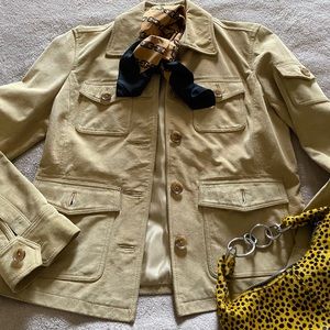 Leather Jacket butter yellow